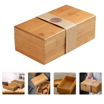  1 шт. Высококачественная чайная коробка Бамбуковый держатель для чая Деревянный контейнер для чайных листьев (хаки)