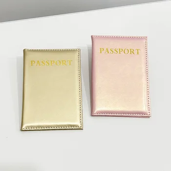 Женская обложка для паспорта Розовый дорожный держатель для паспорта из искусственной кожи Кошельки Твердые девушки Защитный карман для паспорта