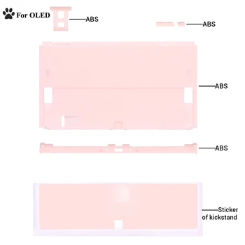 Для корпуса консоли NS Oled Замена задней пластины для Nintendo Switch OLED Верхняя нижняя крышка игровой карты Задняя крышка чехла