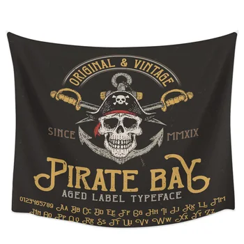 Пиратский череп Гобелен Чехол Пляжное полотенце Пикник Коврик для йоги Украшение дома