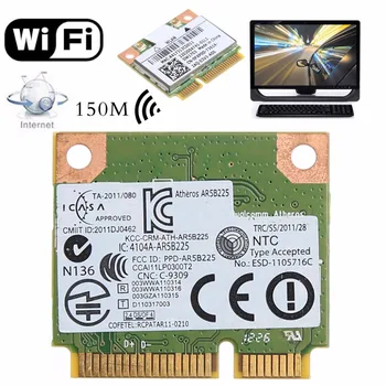 Bluetooth-совместимая карта V4.0 Atheros AR5B225 WiFi Wireless Half Mini PCI-E 802.11 b/g/n для Windows 7 8 8.1 10 Дропшиппинг