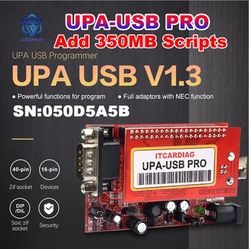 UPA USB-программатор UPA USB V1.3 SN:050D5A5B ECU Chip Tunning Tool Добавление скриптов объемом 350 МБ с адаптерами Full Eeprom с функциями NEC