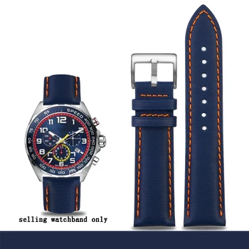 Мужской нейлоновый кожаный ремешок для часов из волокна для TAG Heuer F1 Racing Car Дайвинг Ремень Omega Mido Холст Часы Браслет 20/